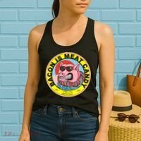 Bacon Is Meat Candy Pig Funny Women's Tank Top thumb 2