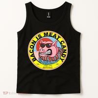 Bacon Is Meat Candy Pig Funny Tank Top thumb 2