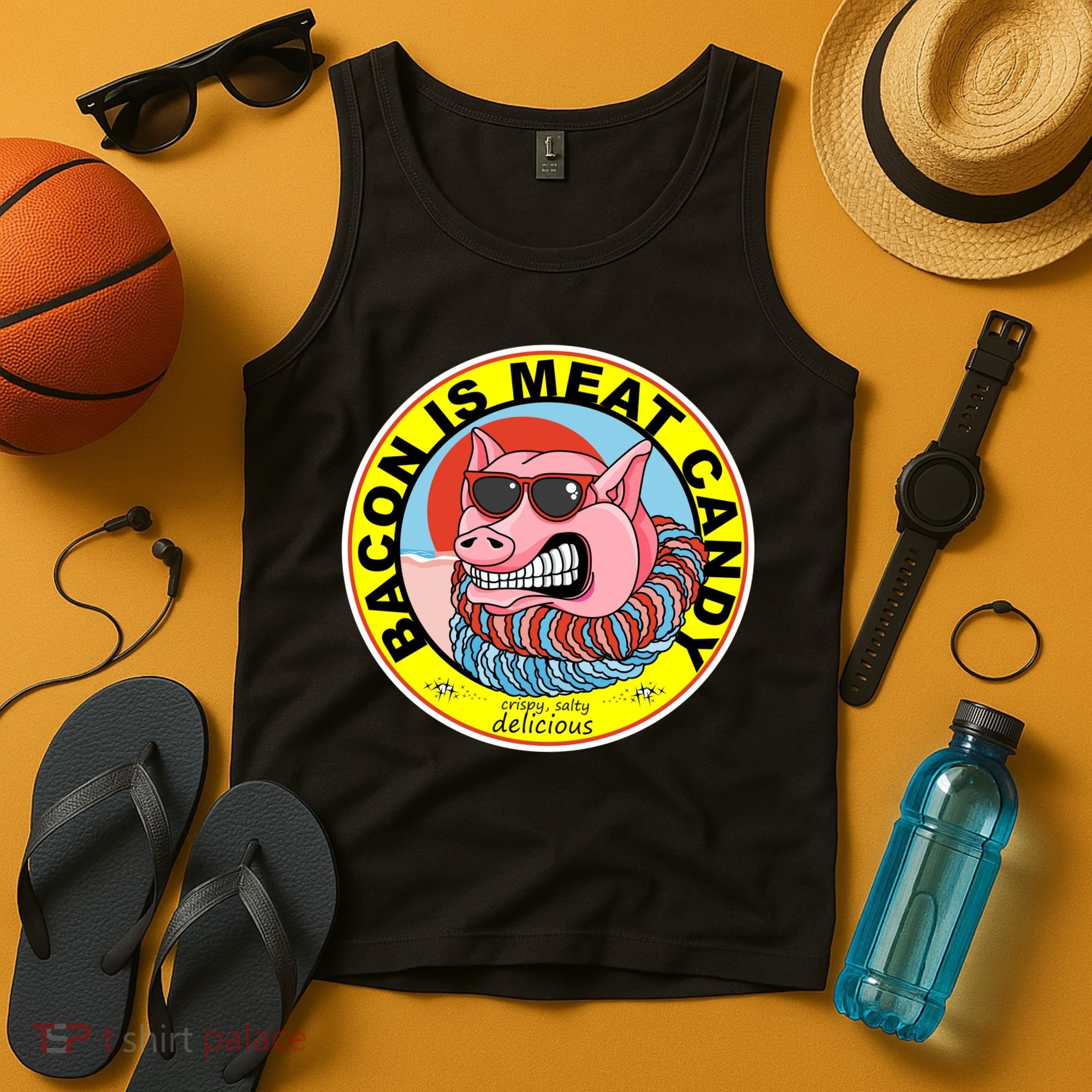 Bacon Is Meat Candy Pig Funny Tank Top