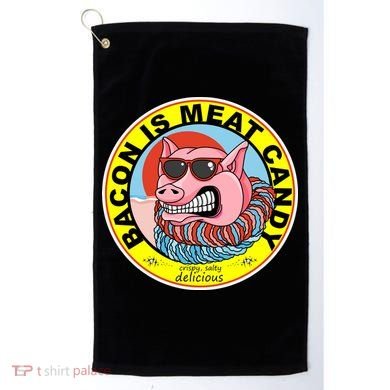 Bacon Is Meat Candy Pig Funny Golf Towel