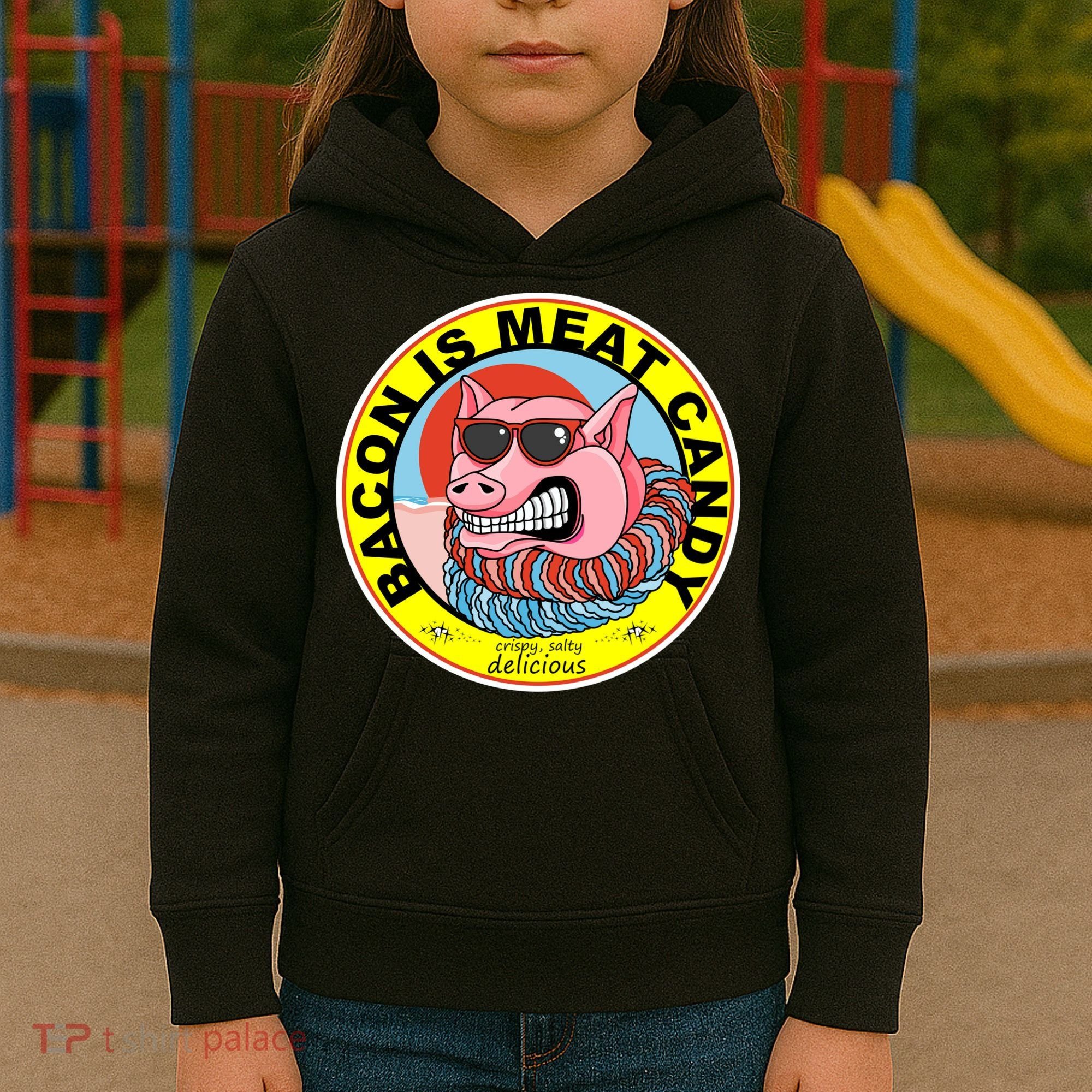 Bacon Is Meat Candy Pig Funny Kids Hoodie