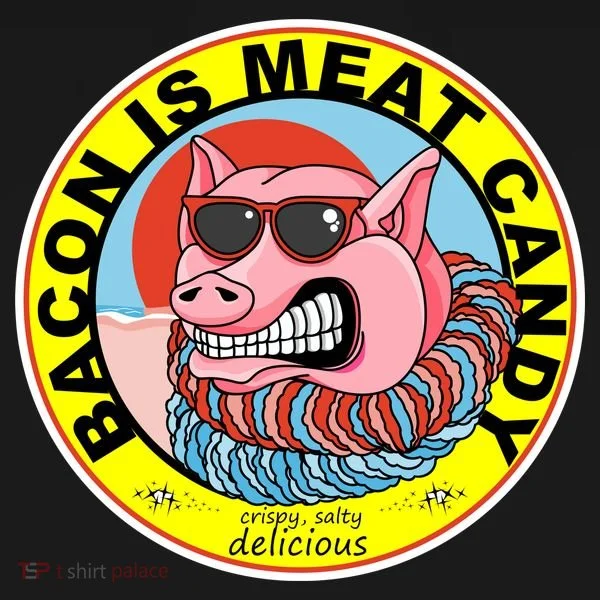 Bacon Is Meat Candy Pig Funny Kids Long Sleeve Shirt