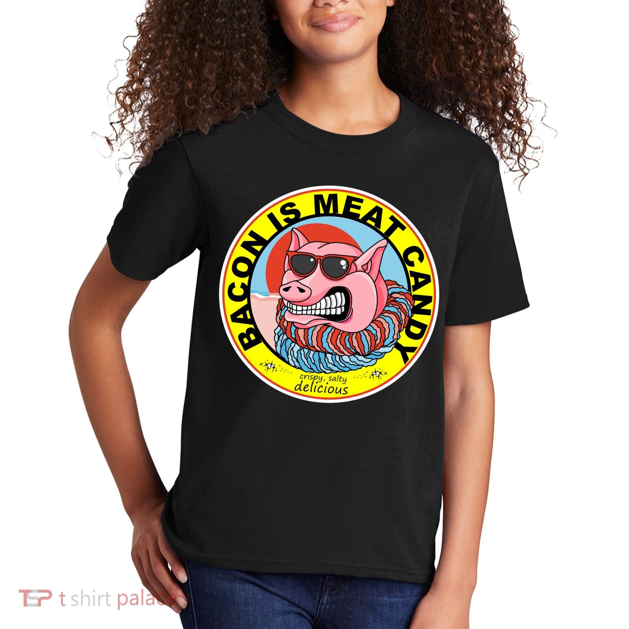 Bacon Is Meat Candy Pig Funny Kids T-Shirt
