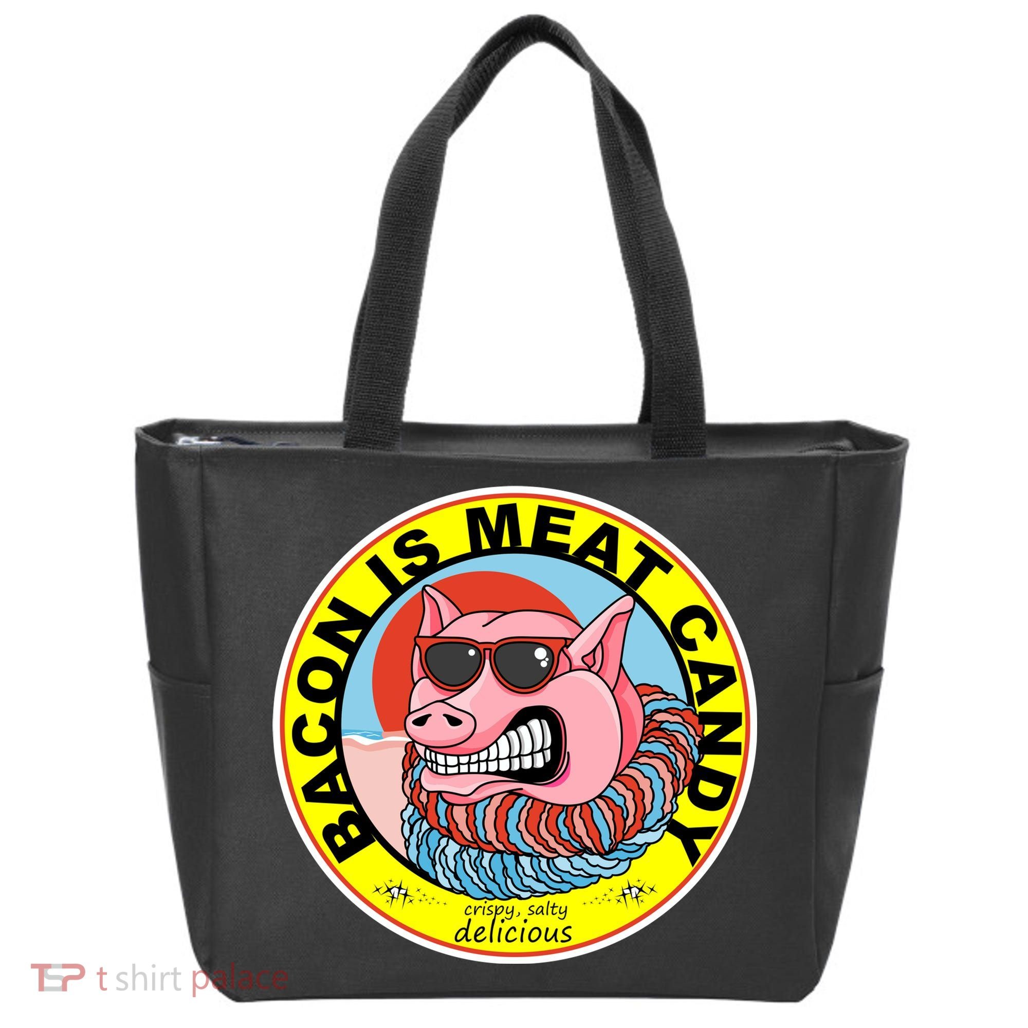 Bacon Is Meat Candy Pig Funny Tote Bag