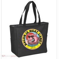 Bacon Is Meat Candy Pig Funny Tote Bag thumb 2