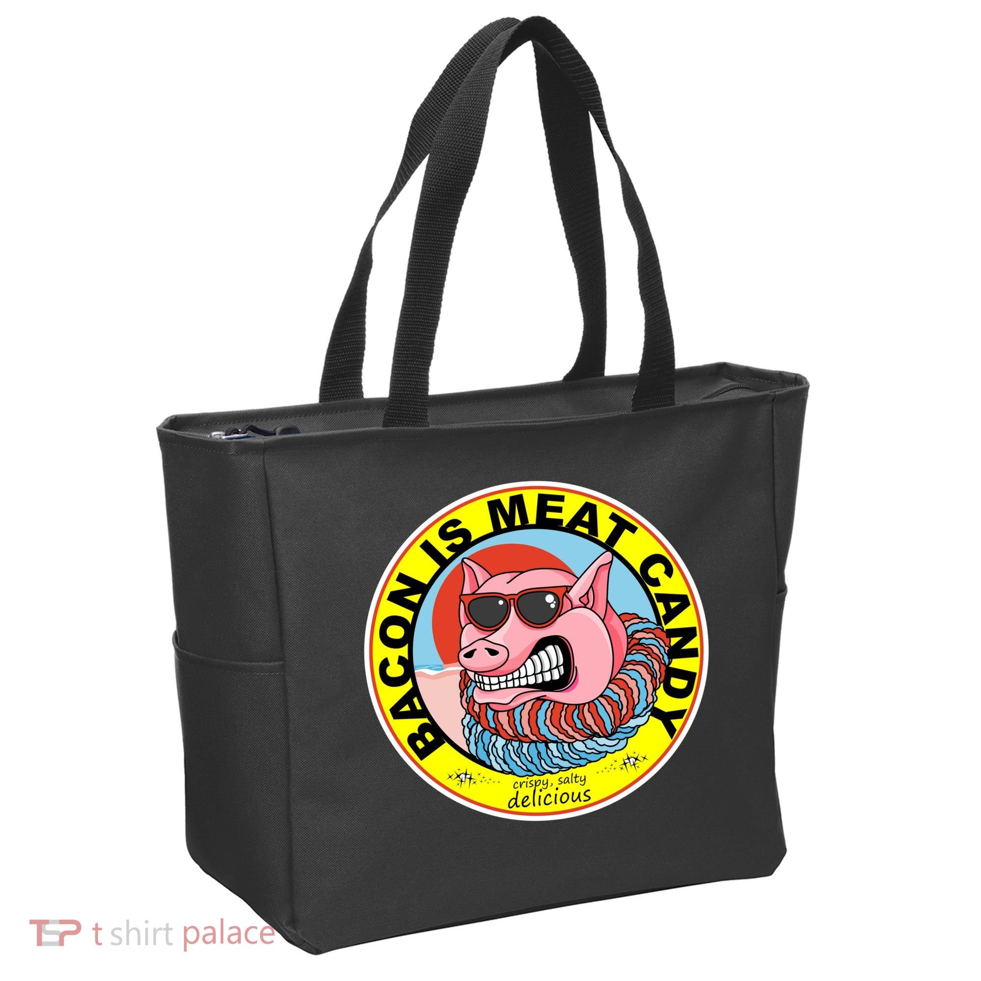 Bacon Is Meat Candy Pig Funny Tote Bag