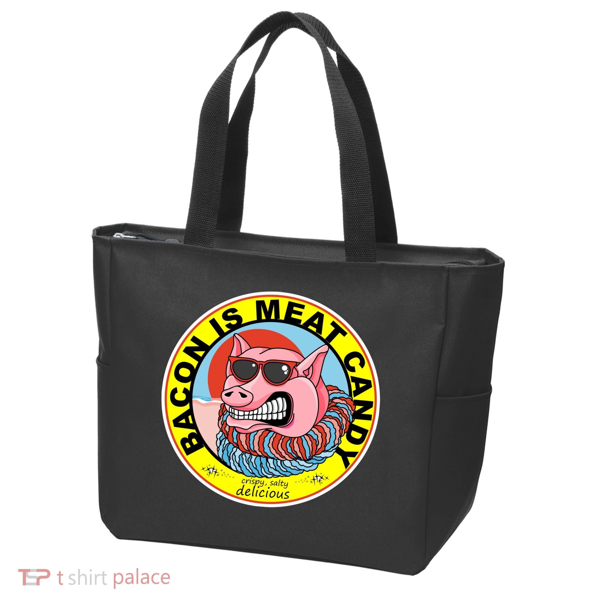 Bacon Is Meat Candy Pig Funny Tote Bag