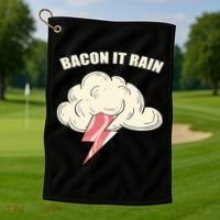 Bacon It Rain Golf Towel thumb 1