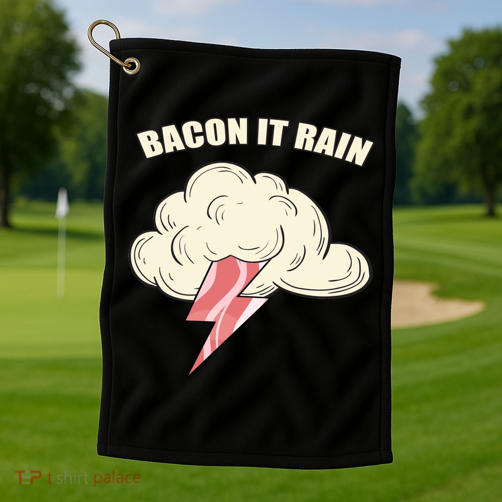 Bacon It Rain Golf Towel