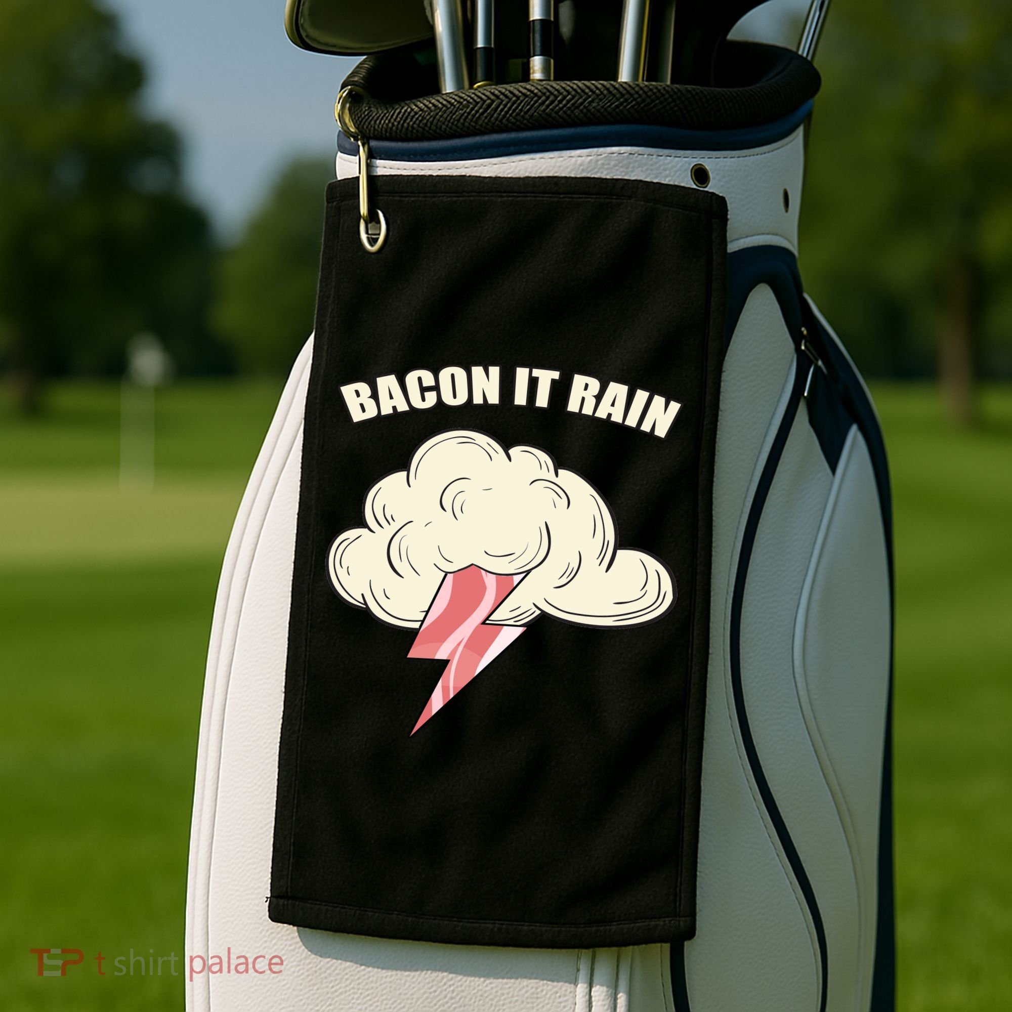 Bacon It Rain Golf Towel