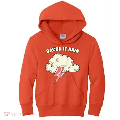 Bacon It Rain Kids Hoodie