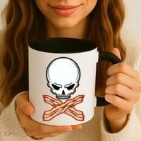 Bacon Skull Coffee Mug thumb 3