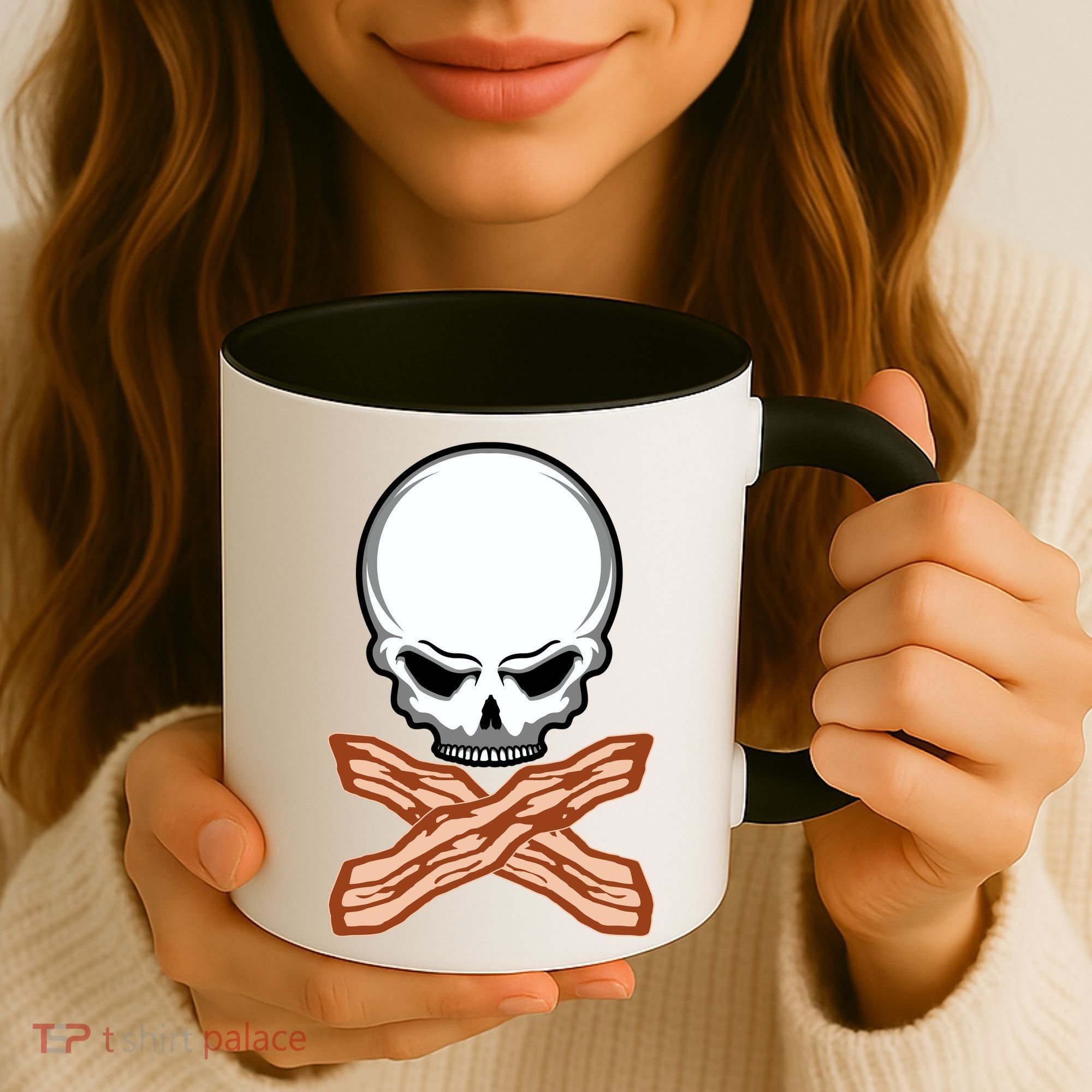 Bacon Skull Coffee Mug