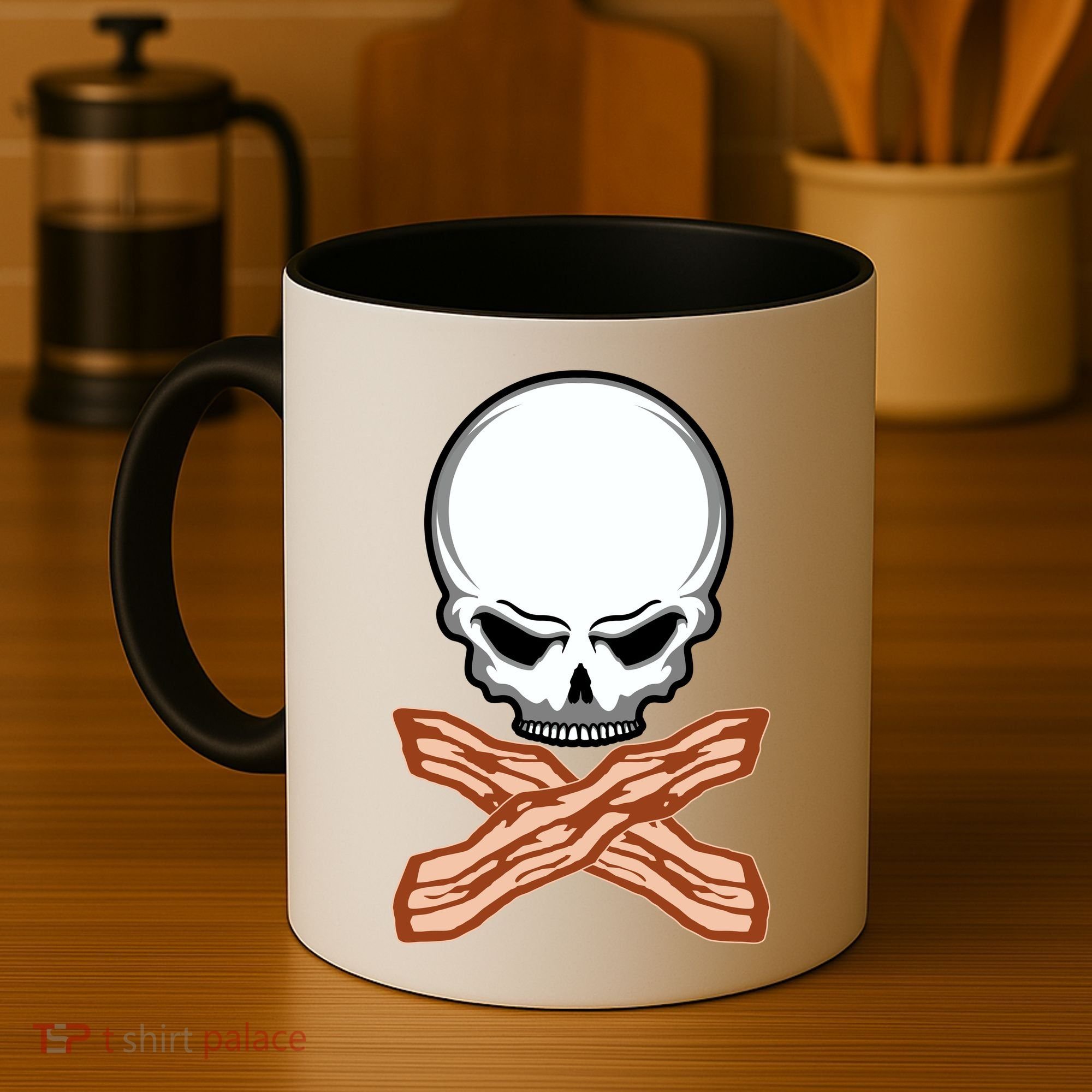 Bacon Skull Coffee Mug