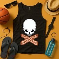 Bacon Skull Tank Top thumb 4