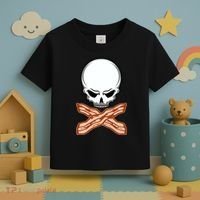 Bacon Skull Toddler T-Shirt thumb 3
