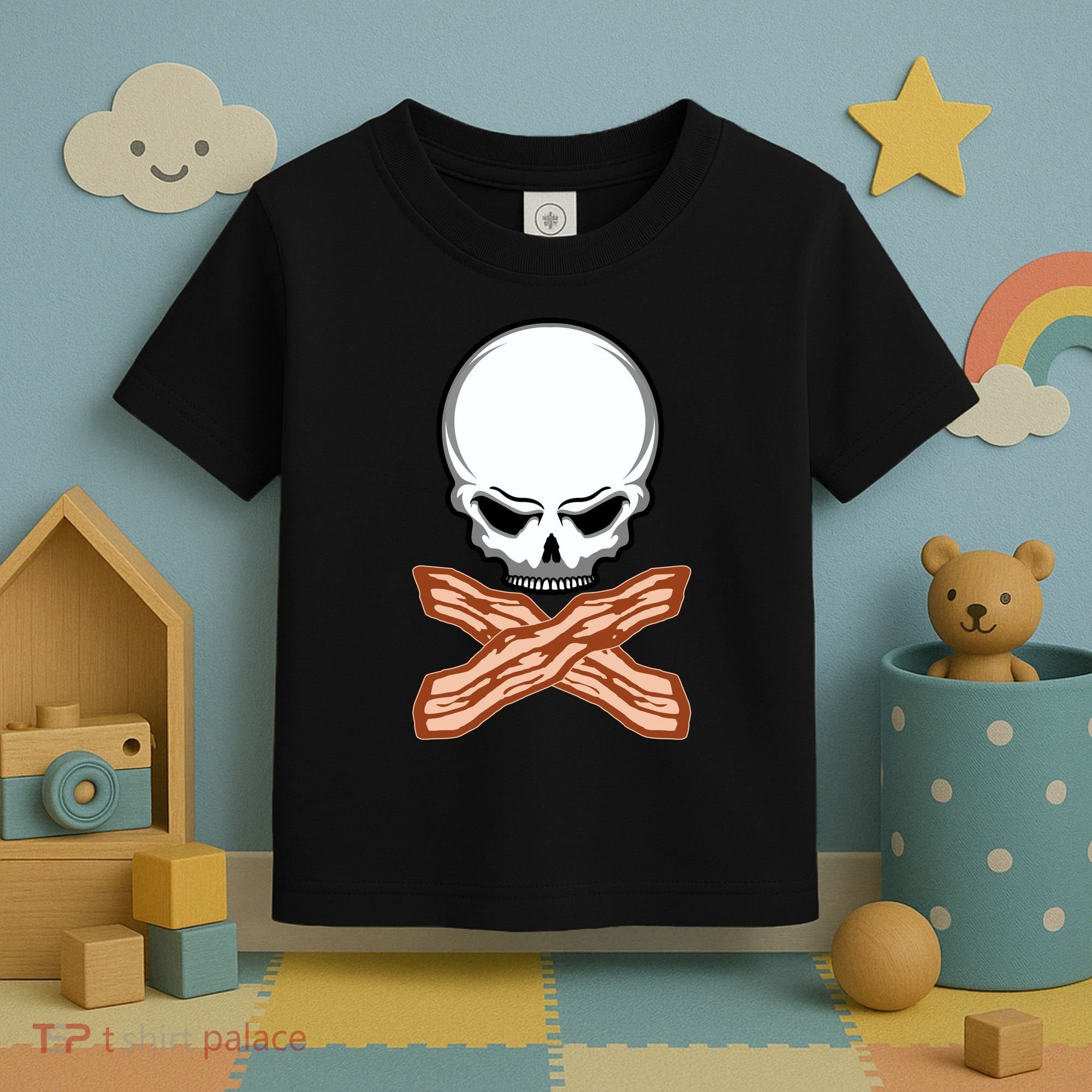 Bacon Skull Toddler T-Shirt