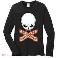 Bacon Skull Women's Long Sleeve Shirt thumb 0