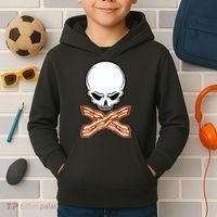 Bacon Skull Kids Hoodie thumb 2