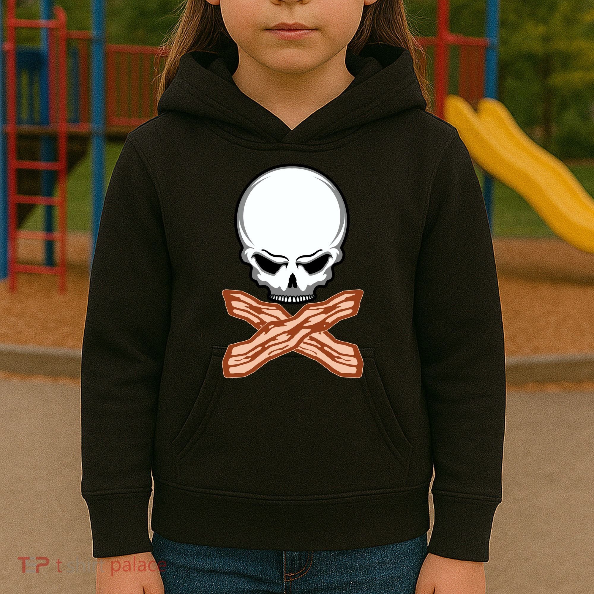 Bacon Skull Kids Hoodie