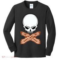 Bacon Skull Kids Long Sleeve Shirt thumb 0
