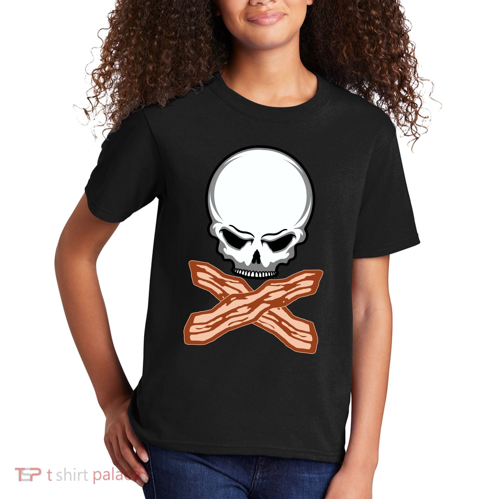 Bacon Skull Kids T-Shirt