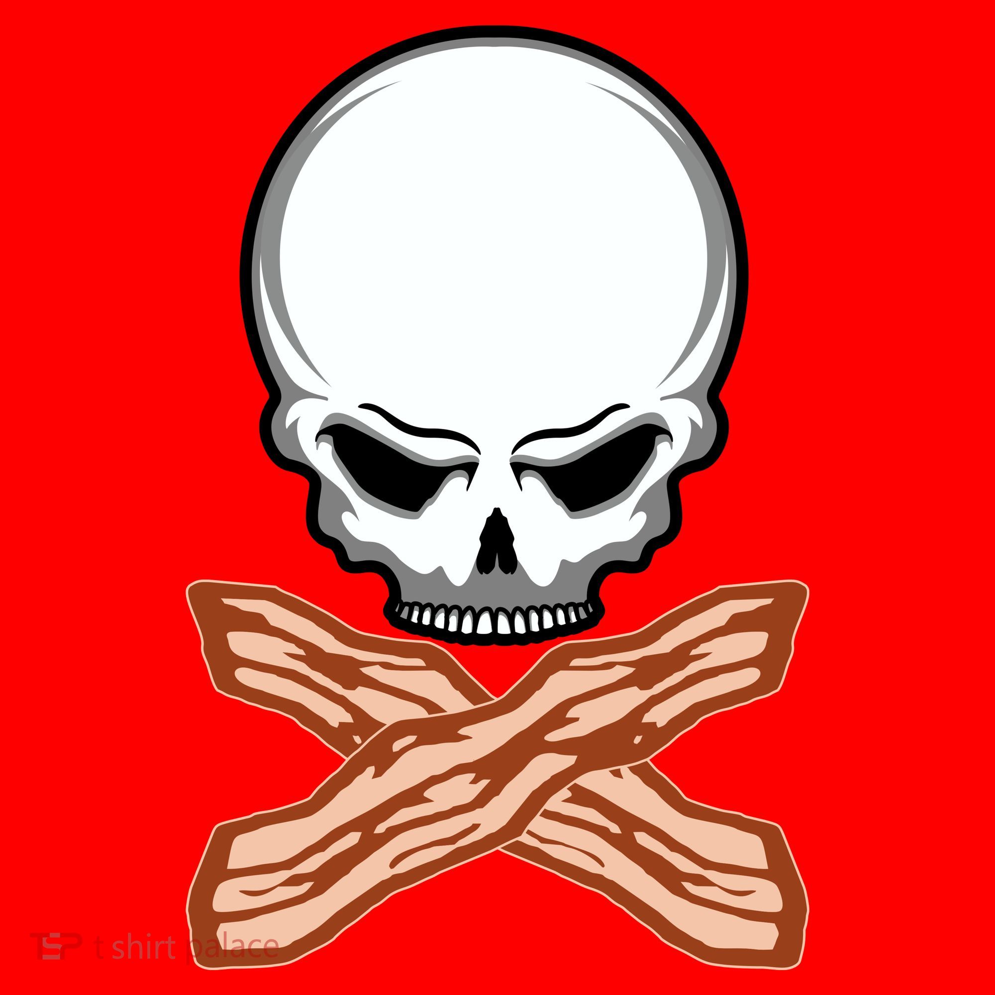 Bacon Skull Santa Hat