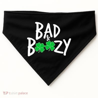 Bad and Boozy Irish Beer USA-Made Doggie Bandana