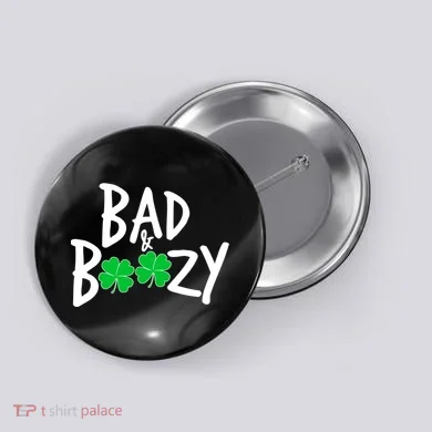 Bad and Boozy Irish Beer Button