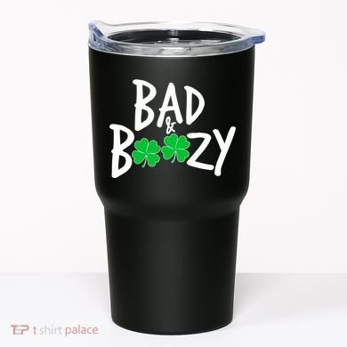 Bad and Boozy Irish Beer Tumbler