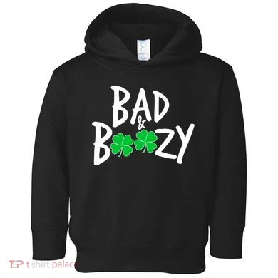 Bad and Boozy Irish Beer Toddler Hoodie