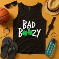 Bad and Boozy Irish Beer Tank Top thumb 4