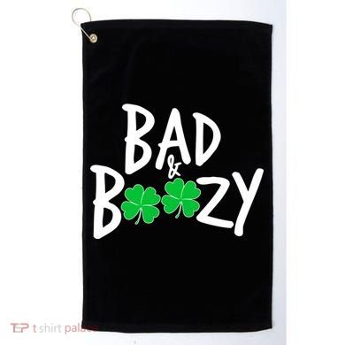 Bad and Boozy Irish Beer Golf Towel