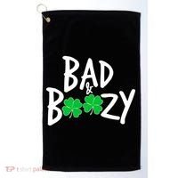 Bad and Boozy Irish Beer Golf Towel thumb 0
