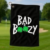 Bad and Boozy Irish Beer Golf Towel thumb 1