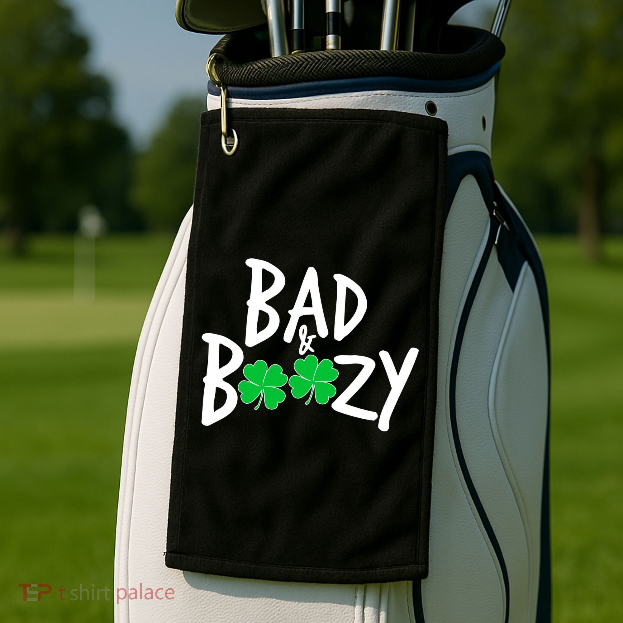 Bad and Boozy Irish Beer Golf Towel