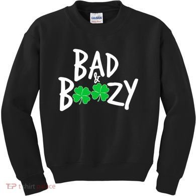 Bad and Boozy Irish Beer Kids Sweatshirt