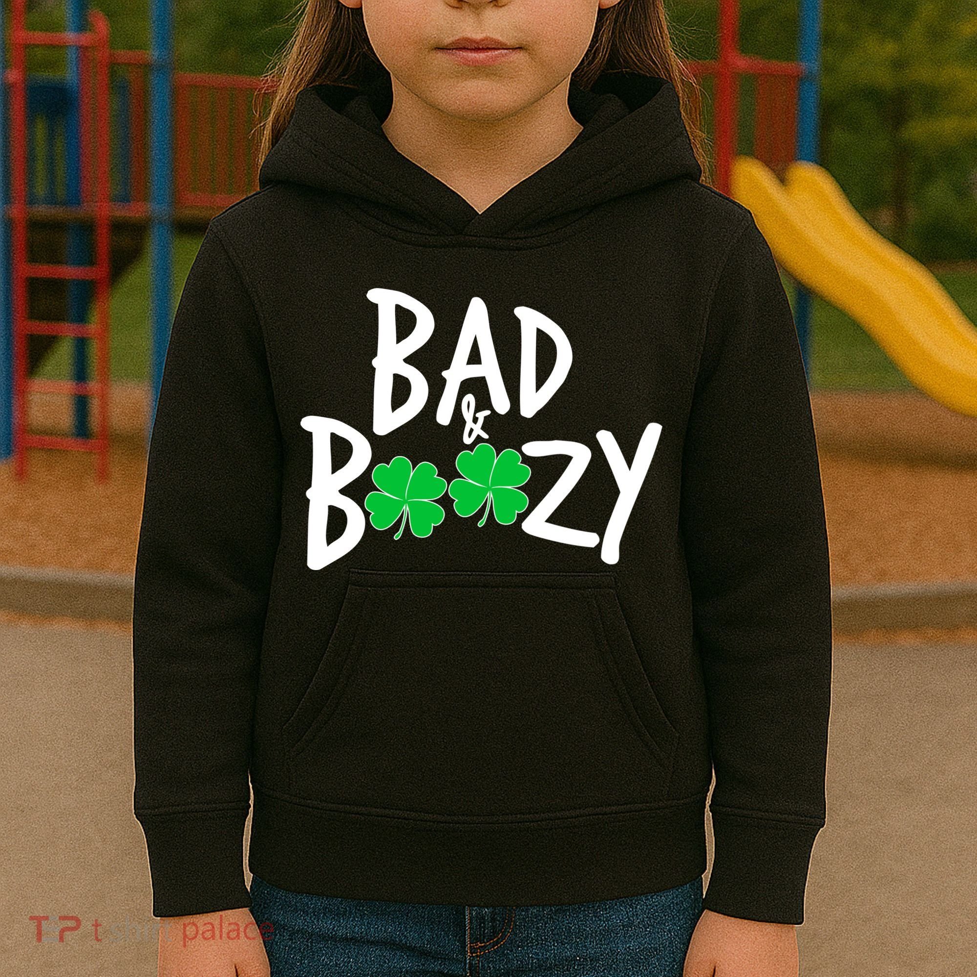 Bad and Boozy Irish Beer Kids Hoodie