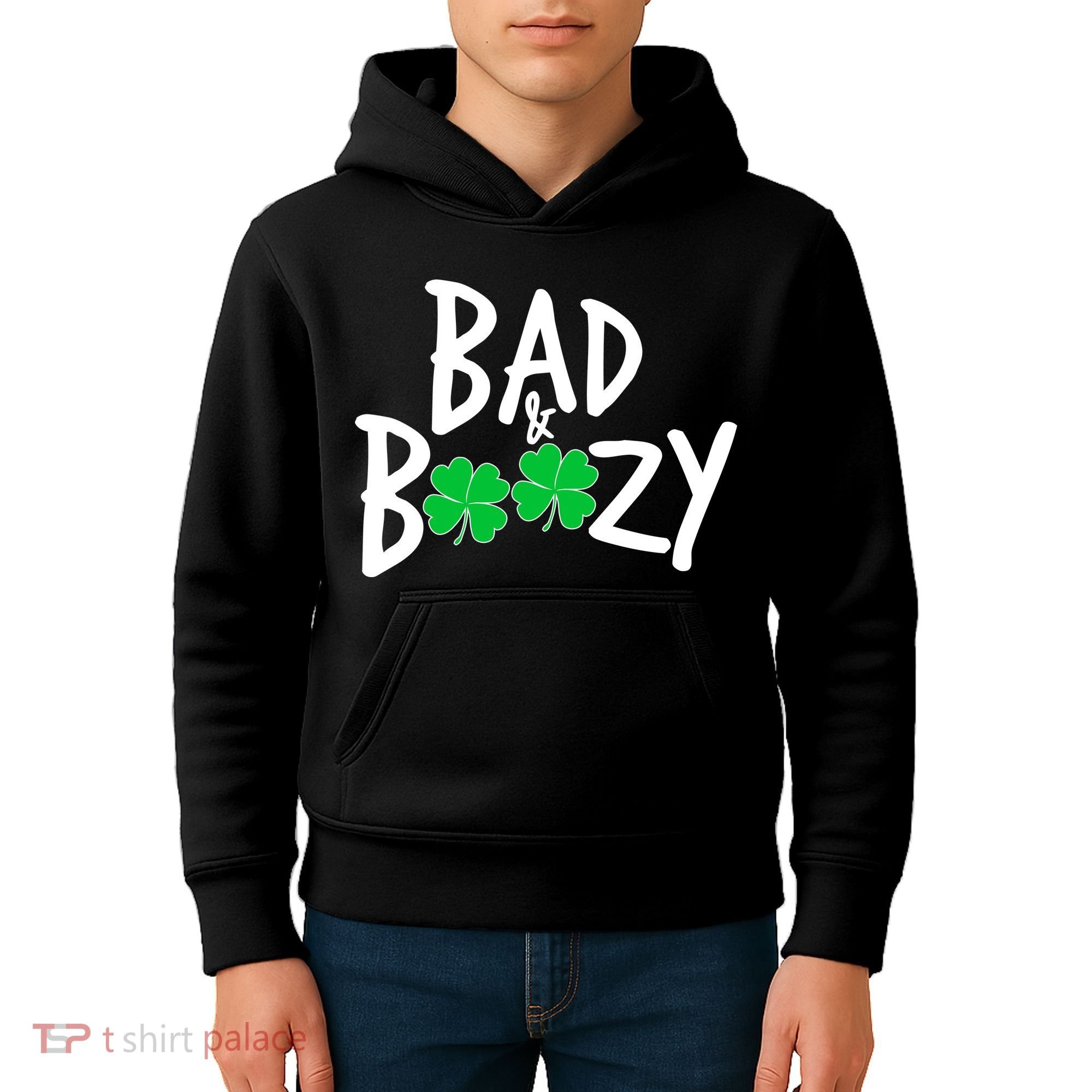 Bad and Boozy Irish Beer Kids Hoodie