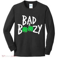 Bad and Boozy Irish Beer Kids Long Sleeve Shirt thumb 0