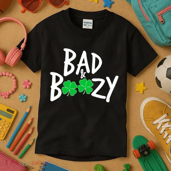 Bad and Boozy Irish Beer Kids T-Shirt