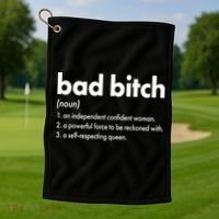 Bad Bitch Definition Golf Towel thumb 1
