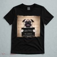 Bad Dog Funny Pug Prison Mug Shot T-Shirt thumb 5
