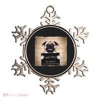 Bad Dog Funny Pug Prison Mug Shot Ornament thumb 0