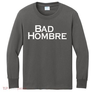 Bad Hombre Classy Logo Kids Long Sleeve Shirt