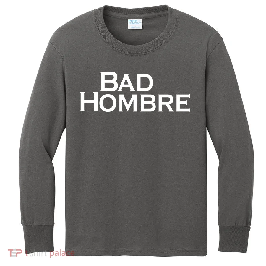 Bad Hombre Classy Logo Kids Long Sleeve Shirt