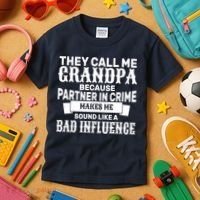 Bad Influence Grandpa Kids T-Shirt thumb 3