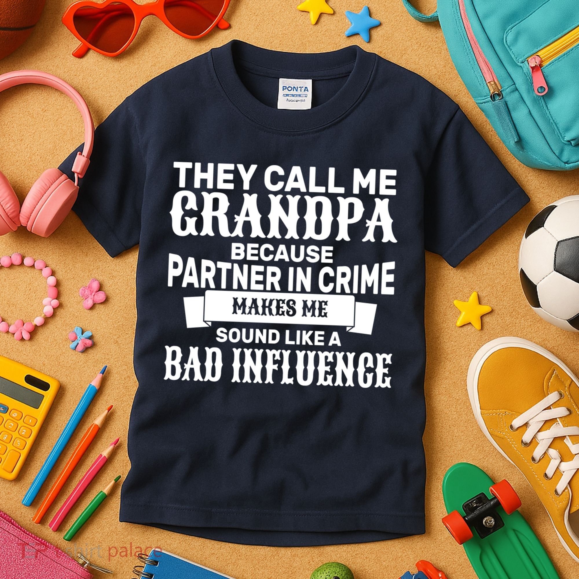 Bad Influence Grandpa Kids T-Shirt