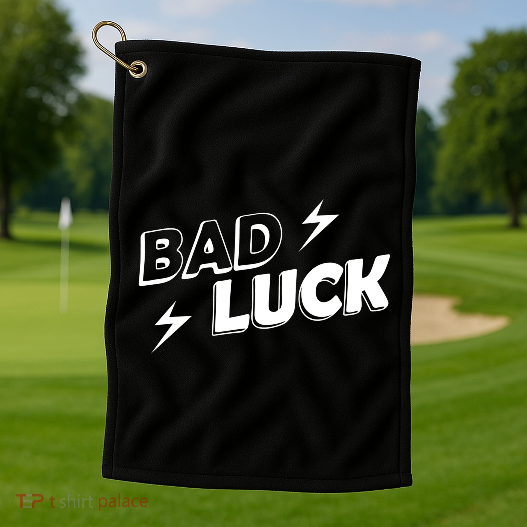 Bad Luck Lightning Golf Towel