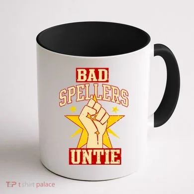 Bad Spellers Untie (Unite) Coffee Mug back